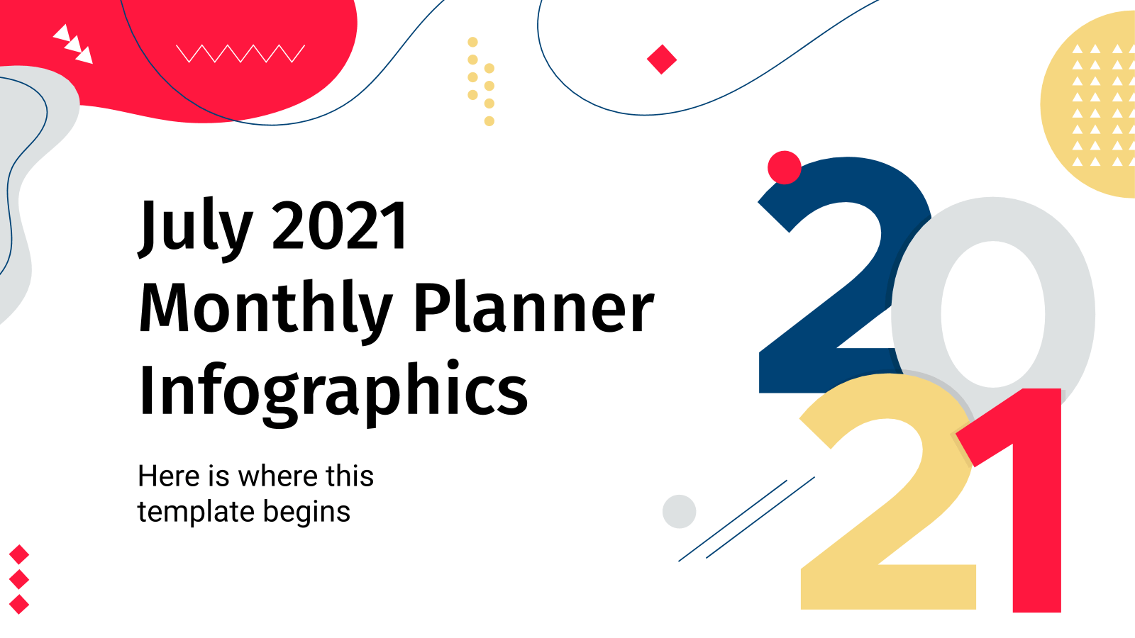 2021年7月PPT的月度计划信息图